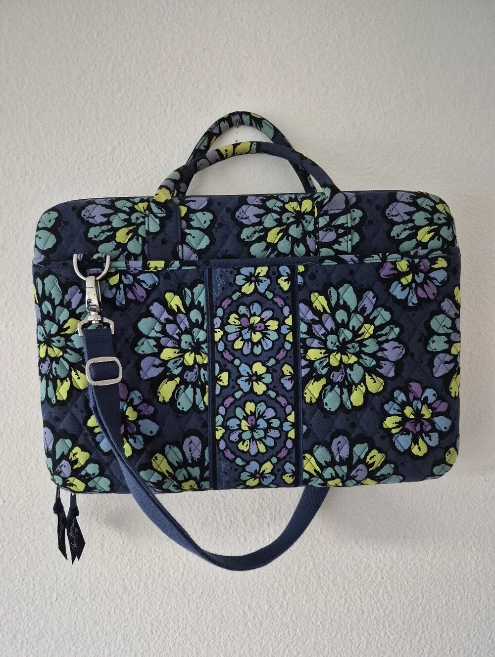 VERA BRADLEY Laptop Messenger Bag, Indigo Pop